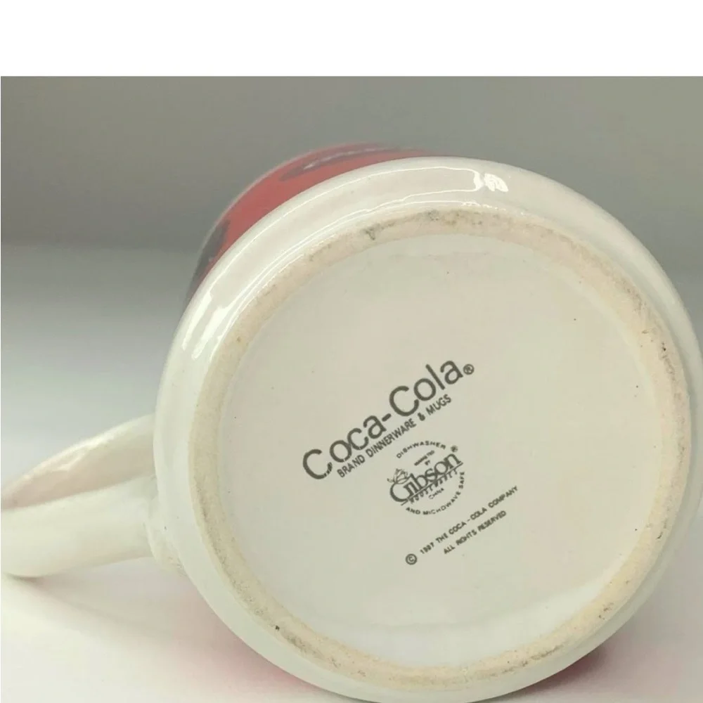 Vintage Coca Cola Ceramic Mug from Gibson 1997